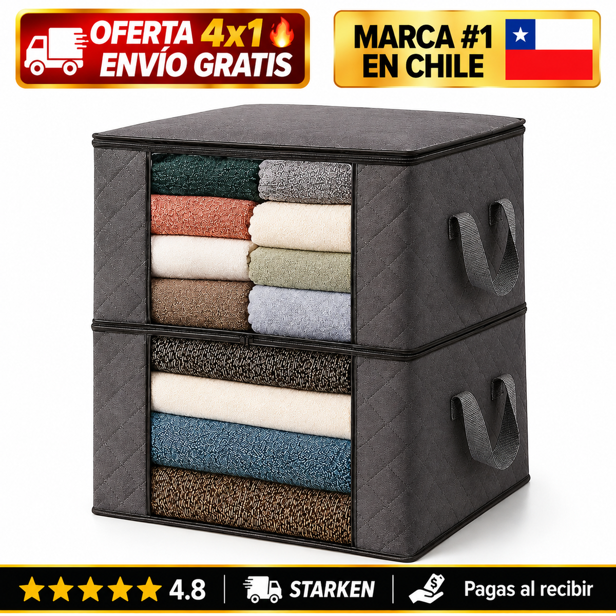 Caja Organizadora Ropa 4X1 – ¡Despídete del Desorden!