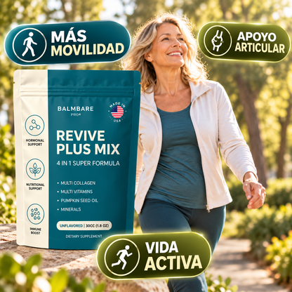 Revive Plus – Apoyo Articular · Colágeno + Vitaminas · 40+