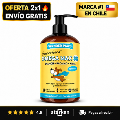 Omega Max – Pelaje Brillante y Piel Sana para tu Perro